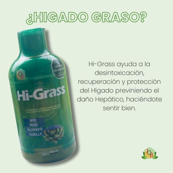 Hi-Grass desintoxica y protege tu hígado, formula #1 comprobada. 