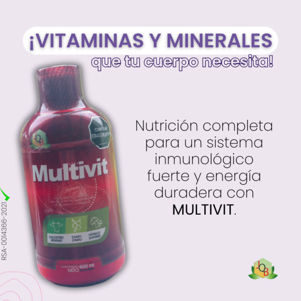 Multivitaminico MULTIVIT fortalece y protege tu sistema inmunológico.