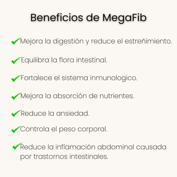 MegaFib - Fibra con probióticos y prebióticos 500grs. - Imagen 2