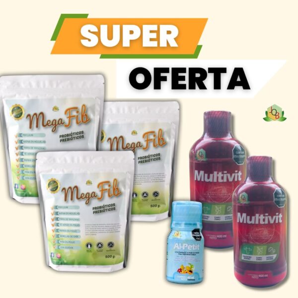 Super Oferta MegaFib Paga3 y lleva2 Multivit + Obsequio.